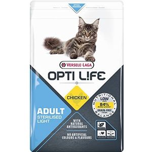 VERSELE LAGA – Opti Life Adult Sterilised/Light kattenvoer gesteriliseerd – zonder granen – met kip – 2,5 kg