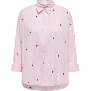 Onlnew Lina Grace Ls Emb Shirt Noos WVN, Roseate Spoonbill, XS