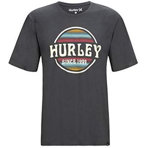Hurley M Bnz Azteca T-shirt voor heren, S/S, Grijs (Dk Smoke Grey)