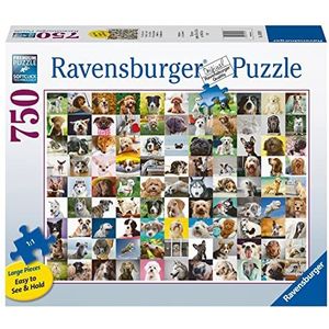 Ravensburger, Dogs Puzzel met 750 stukjes, 99 schattige honden, voor volwassenen en kinderen vanaf 12 jaar, 16939, meerkleurig