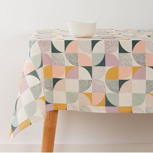 BELUM Nappe anti-taches, taille 200 x 155 cm - Nappe au toucher extra douce, couleur multicolore, nappe 100% fabriquée en Espagne, tissu 100% coton biologique, nappe modèle 0120-381