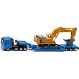 Siku 184 - Heavy Load Transporter With Low-Bed Semi-Traile - 1:8 - Metal/Plasti - Blue/Yello