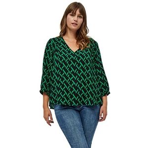 Peppercorn damesblouse 3/4 mouw, 3205p druk in krachtig groen