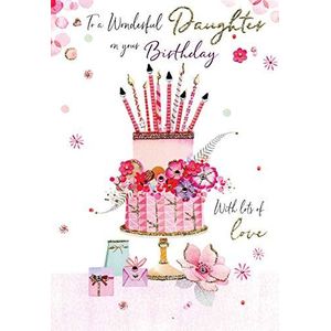 Second Nature Verjaardagskaart voor meisjes ""To A Wonderful Daughter on your Birthday"" - MAG004A