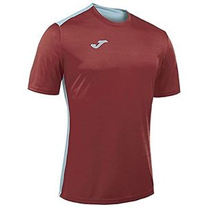 Joma 100417.672 T-shirt, korte mouwen, sportkleding, bordeaux/Celeste, FR (fabrieksmaat: XXXS-XXXS)
