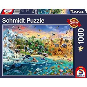 Schmidt Spiele 58324 De wereld van dieren, puzzel 1000 stukjes