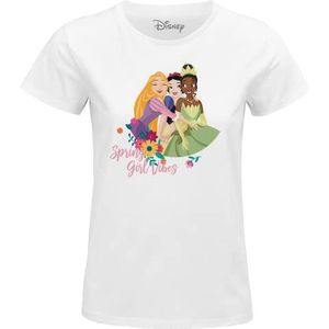 Disney Wodprints016 T-shirt voor dames, 1 stuk, Wit.