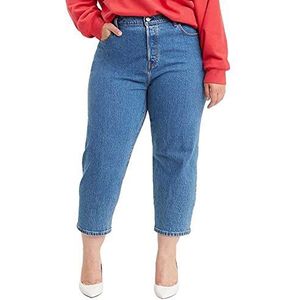 Levi's Plus Size Pl 501 Crop Jive Stonewash, dames rechte jeans, blauw (Jive Stonewash 0001), No Aplica (maat fabrikant: 22), Blauw (Jive Stonewash 0001)