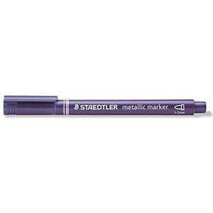 STAEDTLER 8323-623 ST metallic lila marker lijnbreedte 1-2 mm voor licht en donker papier. Gemakkelijk te reinigen op gladde oppervlakken. Geen pompen of schudden nodig