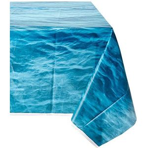 generique Ocean Waves Rechthoekige kunststof hoes, 137,2 x 274,3 cm, blauw, 1 stuk, 137,2 x 274,3 cm