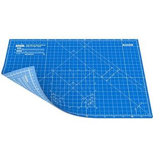 ANSIO Zelfherstellende Snijmat A3 Dubbelzijdig 5 Lagen - Quilten, Naaien, Scrapbooking, Stof & Papercraft - Imperiaal/Metrisch 17 x 11 inch / 42 x 27 cm - Echt blauw/Hemelsblauw
