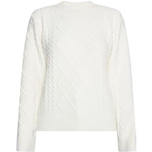 DreiMaster Pull en tricot pour femme 39429317, Blanc cassé, XL-XXL