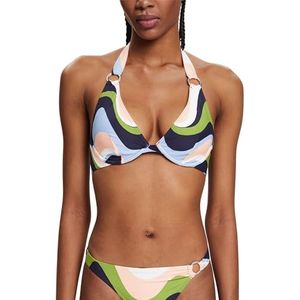ESPRIT Wave Beach Rcs High Apex bikinitop voor dames, Navy Blauw