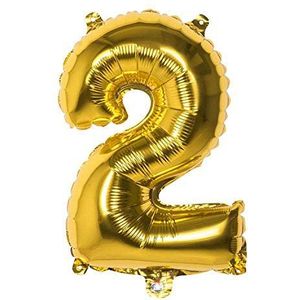 Boland 21902 - folieballon cijfer, maat 66 cm, goud, cijferballon, verjaardag, kinderverjaardag, decoratie, cadeau