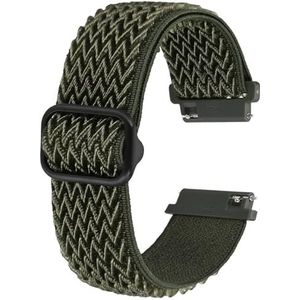 BISONSTRAP Elastische nylon horlogeband met verstelbare gesp, snelsluiting, elastische gevlochten nylon armband 16 mm, 18 mm, 19 mm, 20 mm, 22 mm, Nylon, Geen edelsteen