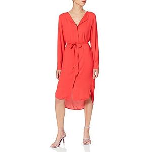 SELECTED FEMME Slfdynella jurk Ls Dress B, rood (popy Red)