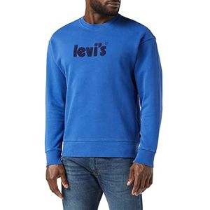 Levi's Relaxed T2 Graphic Crew Trainingspak voor heren, Crew Gd Surf Blues Poster