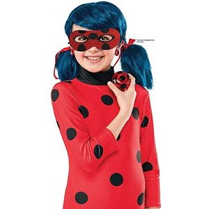 RUBIE'S - Officiële Miraculous - LadyBug accessoireset voor kinderen met glinsterende wolf + Yo-Yo + clip-on oorbellen. Ideaal voor carnaval, Halloween of anime LadyBug Miraculous