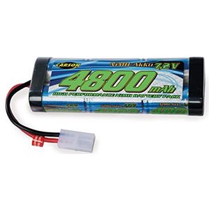 Carson 500608228 7,2 V/4800 mAh NiMH Race Battery TAM – oplaadbaar, met Tamiya-stekker, accu voor RC auto, reservebatterij voor op afstand bestuurd voertuig, hoge kwaliteit, modelbouw