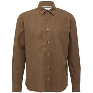 s.Oliver Coupe droite : chemise rayée avec col Kent, Pierre, M