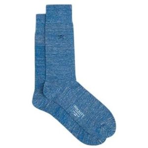 Hackett London Sokken van linnen met logo Cnt heren, middelblauw, klein, Medium Blauw