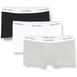 Calvin Klein Trunk herenshirt, zwart/wit/grijs heather