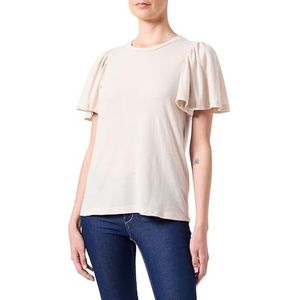 VERO MODA Vmivana Onella Ss T-shirt à col rond pour femme VMA Noos, Crème, S