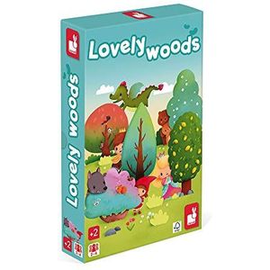 Janod - Echanted Woods – gezelschapsspel voor kinderen – afdekking – karton en massief hout FSC-gecertificeerd – vanaf 2 jaar J02640