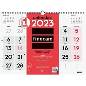 Finocam - Kalender 2023, neutrale wandgetallen, grote januari 2023 - december 2023 (12 maanden), Catalaans