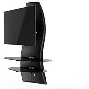 Meliconi Ghost Design 2000 DR Wandkast, draaibaar, met afstandsarm voor plasma/lcd-display, 32 tot 63 inch, carbon zwart