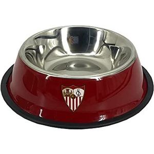 Sevilla Voetbalclub, voederstation en drinkbak voor honden, afmetingen 22 cm, officieel product, voetbalclub, rood (CyP Brands)