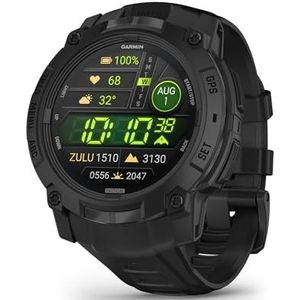 Garmin Instinct 3, AMOLED Tactical - Montre GPS connectée robuste et tactique – Noir avec bracelet noir – Boîtier 50 mm