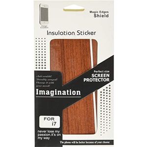 Shot Case - Stickers voor iPhone 8, integraal, houtlook, voor/achter, mahoniekleuren