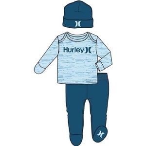 Hurley Set pet + T-shirt + broek voor meisjes, stoomstoot topaas 3 maanden