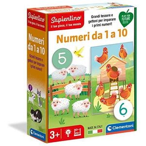 Clementoni - Nummers van 1 tot 10 educatief spel Sapientino, meerkleurig, 3 jaar