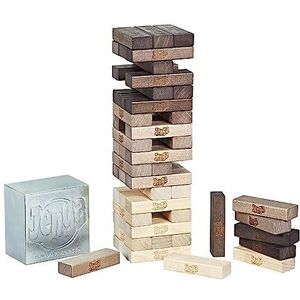 Jenga spel: Rustieke serie, houten blokspel om te stapelen, familiespel voor kinderen, cadeaus voor kinderen
