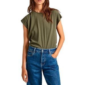 Pepe Jeans T-shirt Bloom pour femme, Vert (vert olive), XS