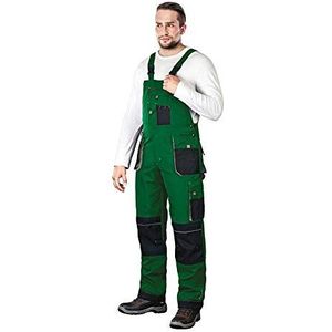 Leber & Hollman LH-FMN-B werkbroek, 65% polyester, 35% katoen, 270 g/m² en Cordura-weefselversterking met kniebeschermzakken, groen/zwart/grijs