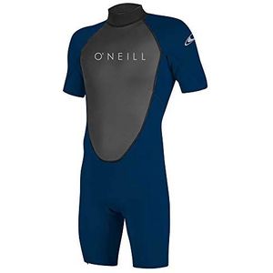 O'Neill Wetsuits Reactor-2 ritssluiting achteraan 2 mm duikpak voor heren, zwart/abyss, M Shorts