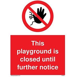 Deze playground is gesloten until further notitieboek vinyl sticker