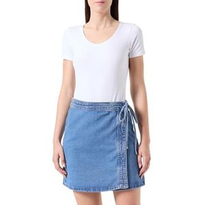 ONLY Onlvilla Wrap Tie Skirt Dnm Gua Noos Damesrok, Lichtblauw jeans