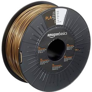 Amazon Basics PLA-filament voor 3D-printers, diameter 1,75 mm, goud, spoel van 1 kg