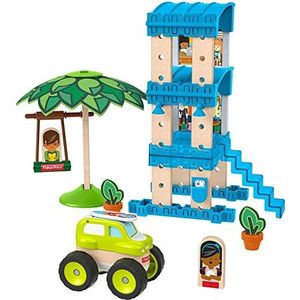 Fisher-price Wonder Makers Bouwset voor het huis op het strand, speelgoed voor kinderen vanaf 3 jaar, Gfj13