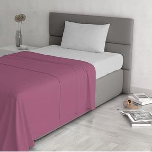 TRENDY Chic beddengoed, 100% katoen, gemaakt in Italië, eenpersoonsbed, wijnrood