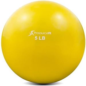 ProsourceFit Verzwarende oefenballen voor pilates, yoga, krachttraining en fysiotherapie, kleurcode, geel, 2,3 kg (PS-2222-smb-1,8 kg-ouder)