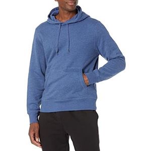 Amazon Essentials Heren fleece hoodie (verkrijgbaar in grote maat), blauw gemêleerd, L