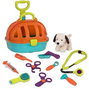 Battat Rolling Pet Pluche Dog Toy - Huisdier ziekenhuis Playset - Pretend Kit voor Pediers - 2 jaar + - Pup & Go Vet Carrier, BT2625C1Z