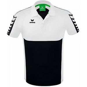Erima Six Wings Poloshirt voor heren, Zwart/Wit