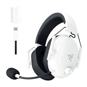 Razer Blackshark V2 Hyperspeed E-Sports Draadloze gaming-hoofdtelefoon, ultralicht, 280 g (superbrede microfoon, TriForce 50 mm, akoestisch isolatieschuim, 70 uur), wit
