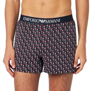 Emporio Armani Emporio Armani boxershorts voor heren, klassiek patroon, mix trunks (1 stuk), St.geometrica Marine